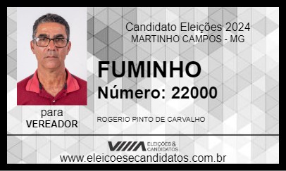 Candidato FUMINHO 2024 - MARTINHO CAMPOS - Eleições