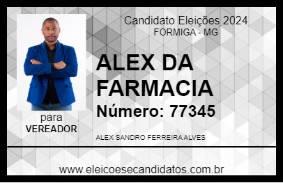 Candidato ALEX DA FARMACIA 2024 - FORMIGA - Eleições