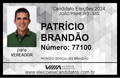 Candidato PATRÍCIO BRANDÃO 2024 - JOÃO PINHEIRO - Eleições