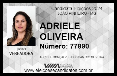 Candidato ADRIELE OLIVEIRA 2024 - JOÃO PINHEIRO - Eleições