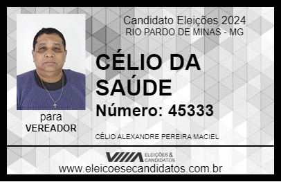 Candidato CÉLIO DA SAÚDE 2024 - RIO PARDO DE MINAS - Eleições