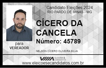 Candidato CÍCERO DA CANCELA 2024 - RIO PARDO DE MINAS - Eleições