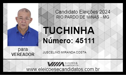 Candidato TUCHINHA 2024 - RIO PARDO DE MINAS - Eleições