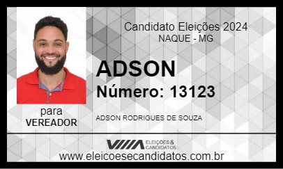 Candidato ADSON 2024 - NAQUE - Eleições