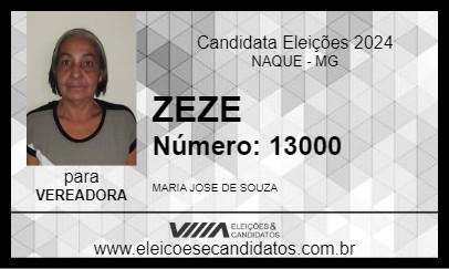 Candidato ZEZE 2024 - NAQUE - Eleições