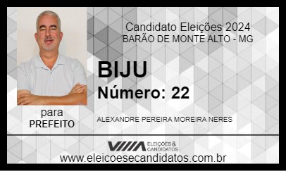 Candidato BIJU 2024 - BARÃO DE MONTE ALTO - Eleições