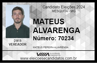 Candidato MATEUS ALVARENGA 2024 - MESQUITA - Eleições