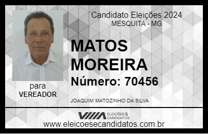 Candidato MATOS MOREIRA 2024 - MESQUITA - Eleições