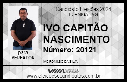 Candidato IVO CAPITÃO NASCIMENTO 2024 - FORMIGA - Eleições