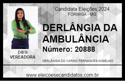 Candidato DERLÂNGIA DA AMBULÂNCIA 2024 - FORMIGA - Eleições