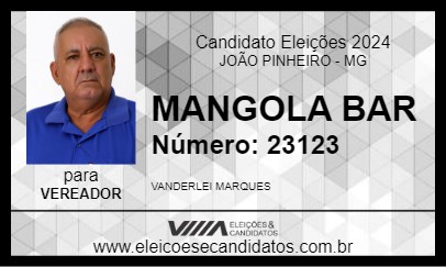 Candidato MANGOLA BAR 2024 - JOÃO PINHEIRO - Eleições