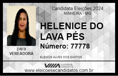 Candidato ELENICE DO LAVA PÉS 2024 - NINHEIRA - Eleições