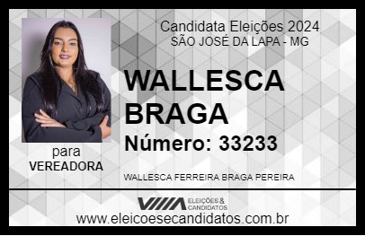 Candidato WALLESCA BRAGA 2024 - SÃO JOSÉ DA LAPA - Eleições