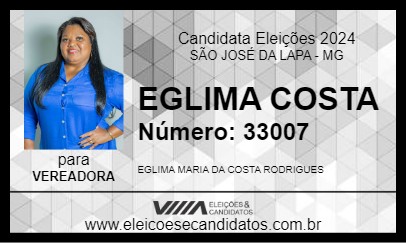 Candidato EGLIMA COSTA 2024 - SÃO JOSÉ DA LAPA - Eleições