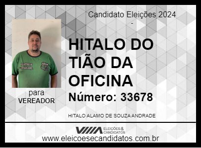 Candidato HITALO DO TIÃO DA OFICINA 2024 - SÃO JOSÉ DA LAPA - Eleições