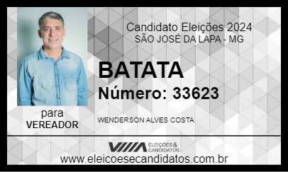 Candidato BATATA 2024 - SÃO JOSÉ DA LAPA - Eleições