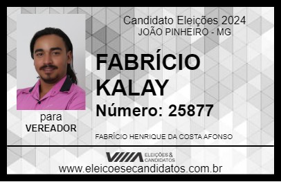 Candidato FABRÍCIO KALAY 2024 - JOÃO PINHEIRO - Eleições