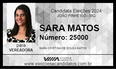 Candidato SARA MATOS 2024 - JOÃO PINHEIRO - Eleições