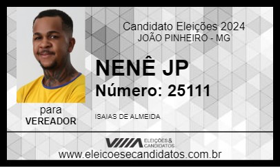 Candidato NENÊ JP 2024 - JOÃO PINHEIRO - Eleições