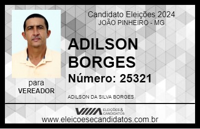 Candidato ADILSON BORGES 2024 - JOÃO PINHEIRO - Eleições