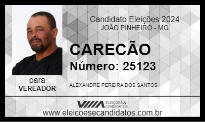 Candidato CARECÃO 2024 - JOÃO PINHEIRO - Eleições