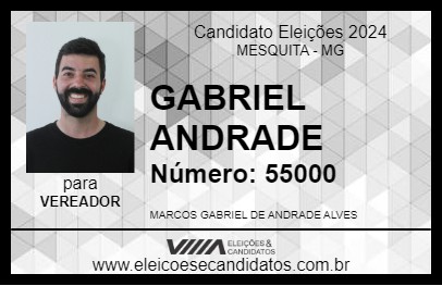 Candidato GABRIEL ANDRADE 2024 - MESQUITA - Eleições