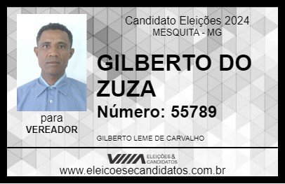 Candidato GILBERTO DO ZUZA 2024 - MESQUITA - Eleições