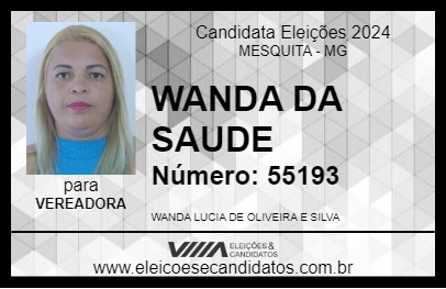 Candidato WANDA DA SAUDE 2024 - MESQUITA - Eleições