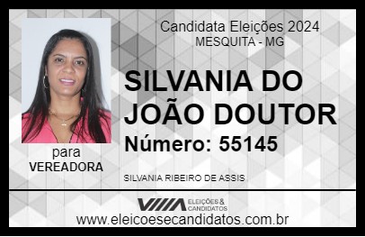 Candidato SILVANIA DO JOÃO DOUTOR 2024 - MESQUITA - Eleições