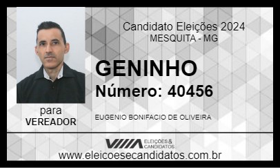 Candidato GENINHO 2024 - MESQUITA - Eleições