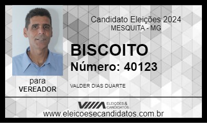 Candidato BISCOITO DO CAETANO 2024 - MESQUITA - Eleições