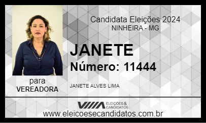 Candidato JANETE 2024 - NINHEIRA - Eleições