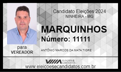 Candidato MARQUINHOS 2024 - NINHEIRA - Eleições