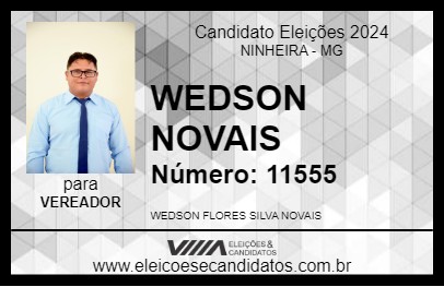 Candidato WEDSON NOVAIS 2024 - NINHEIRA - Eleições