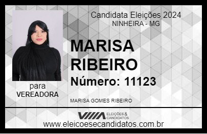 Candidato MARISA RIBEIRO 2024 - NINHEIRA - Eleições