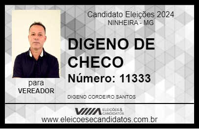 Candidato DIGENO DE CHECO 2024 - NINHEIRA - Eleições