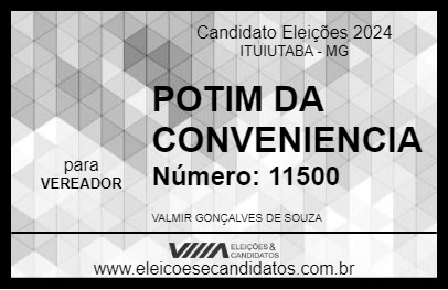 Candidato POTIM DA CONVENIENCIA 2024 - ITUIUTABA - Eleições