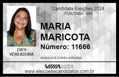 Candidato MARIA MARICOTA 2024 - ITUIUTABA - Eleições