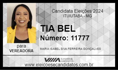 Candidato TIA BEL 2024 - ITUIUTABA - Eleições