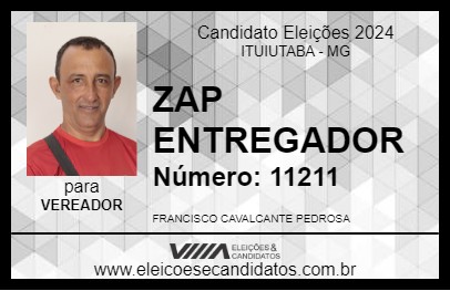 Candidato ZAP ENTREGADOR 2024 - ITUIUTABA - Eleições