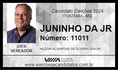 Candidato JUNINHO DA JR 2024 - ITUIUTABA - Eleições