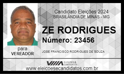 Candidato ZE RODRIGUES 2024 - BRASILÂNDIA DE MINAS - Eleições