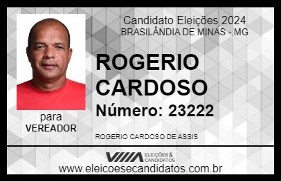 Candidato ROGERIO CARDOSO 2024 - BRASILÂNDIA DE MINAS - Eleições