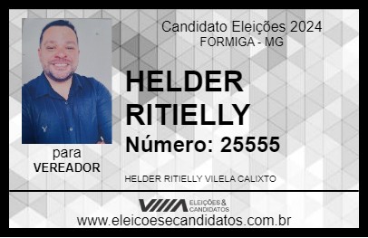 Candidato HELDER RITIELLY 2024 - FORMIGA - Eleições