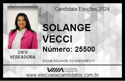 Candidato SOLANGE VECCI 2024 - FORMIGA - Eleições