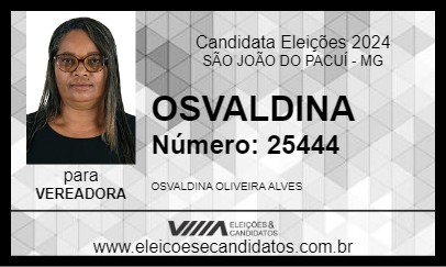 Candidato OSVALDINA 2024 - SÃO JOÃO DO PACUÍ - Eleições