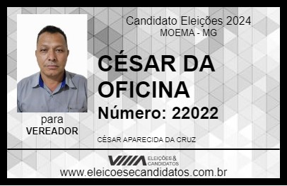 Candidato CÉSAR DA OFICINA 2024 - MOEMA - Eleições