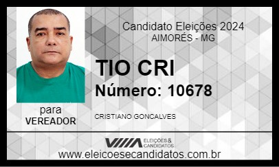 Candidato CRISTIANO GONÇALVES  TIO CRI  2024 - AIMORÉS - Eleições