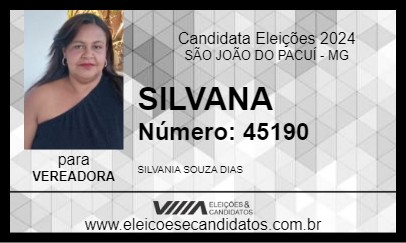 Candidato SILVANA 2024 - SÃO JOÃO DO PACUÍ - Eleições