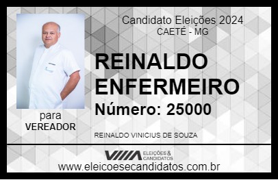 Candidato REINALDO ENFERMEIRO 2024 - CAETÉ - Eleições